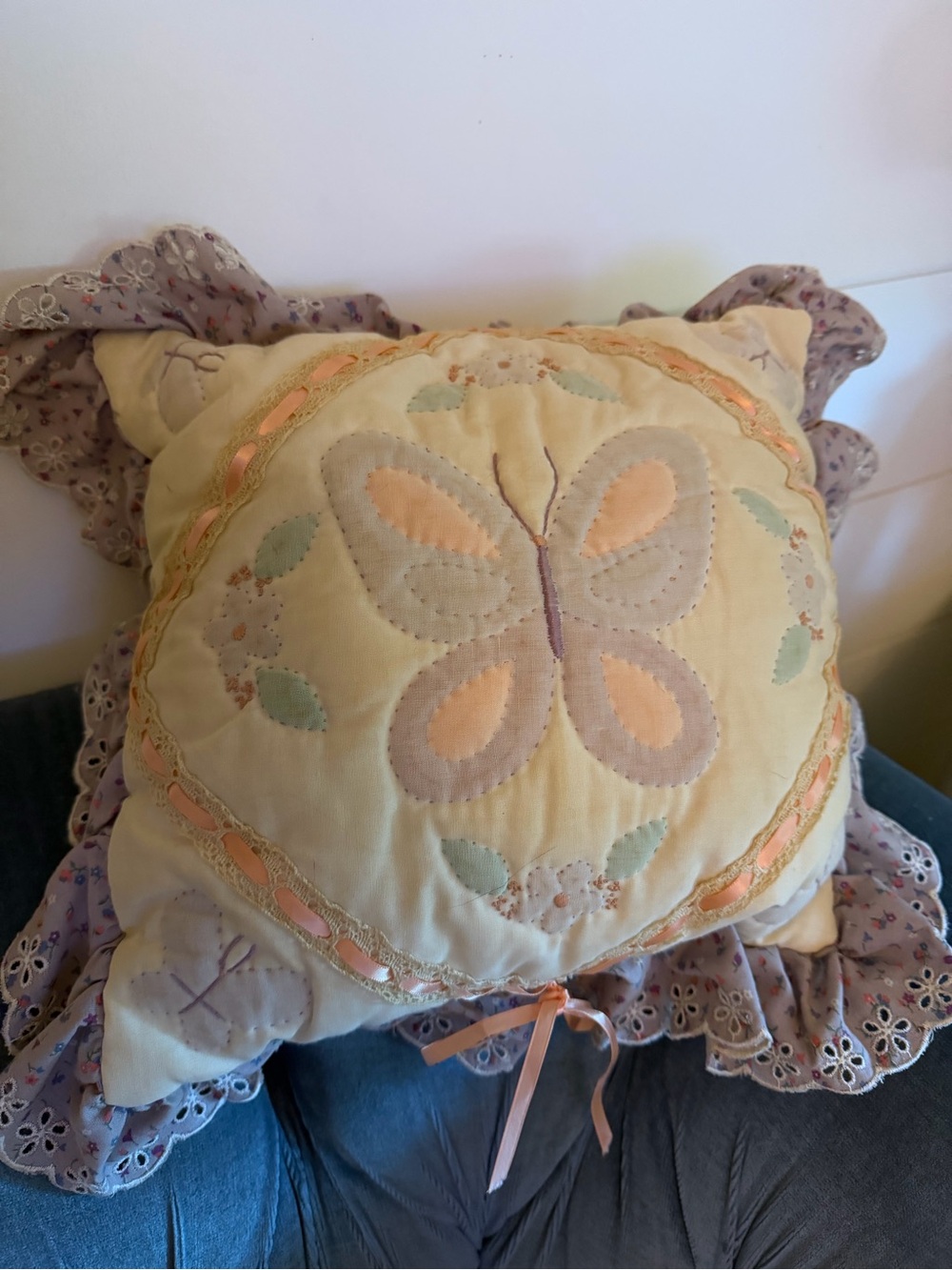 Vintage Butterfly Decorative Throw Pillow